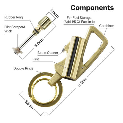 🔥 Permanent Match Keychain Lighter – Cool EDC Gadget for Camping & Outdoor Adventures