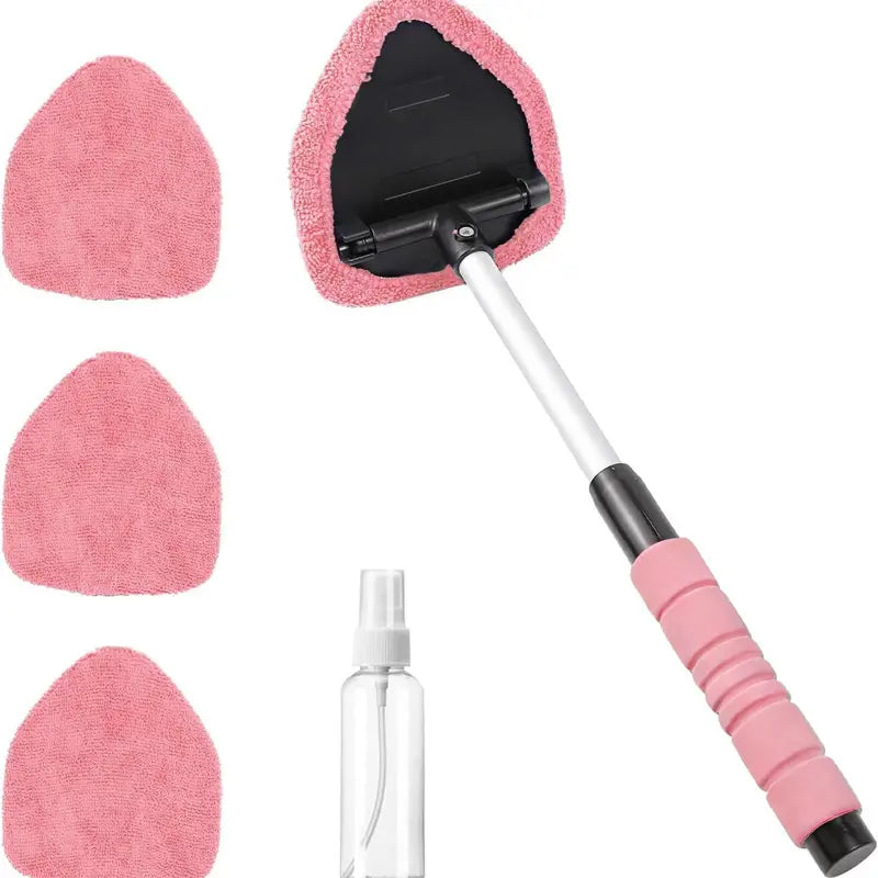 🚚Microfiber Car Windshield Cleaner with Extendable Handle and Washable Pads