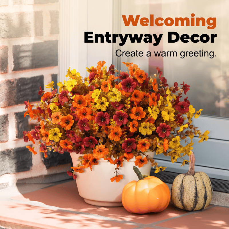 🔥Last Day 50% OFF--Artificial Fall Flowers for Outdoor Indoor Garden Home Decoration