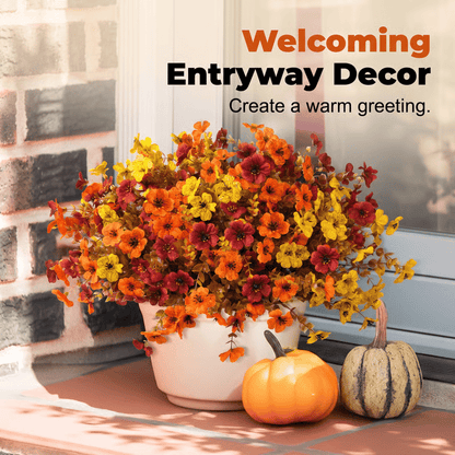 🔥Last Day 50% OFF--Artificial Fall Flowers for Outdoor Indoor Garden Home Decoration