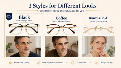 👓✨ Smart Photochromic Blue Light Glasses – Lightweight Rimless Frame for Everyday Comfort & Clear Vision