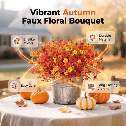 🔥Last Day 50% OFF--Artificial Fall Flowers for Outdoor Indoor Garden Home Decoration