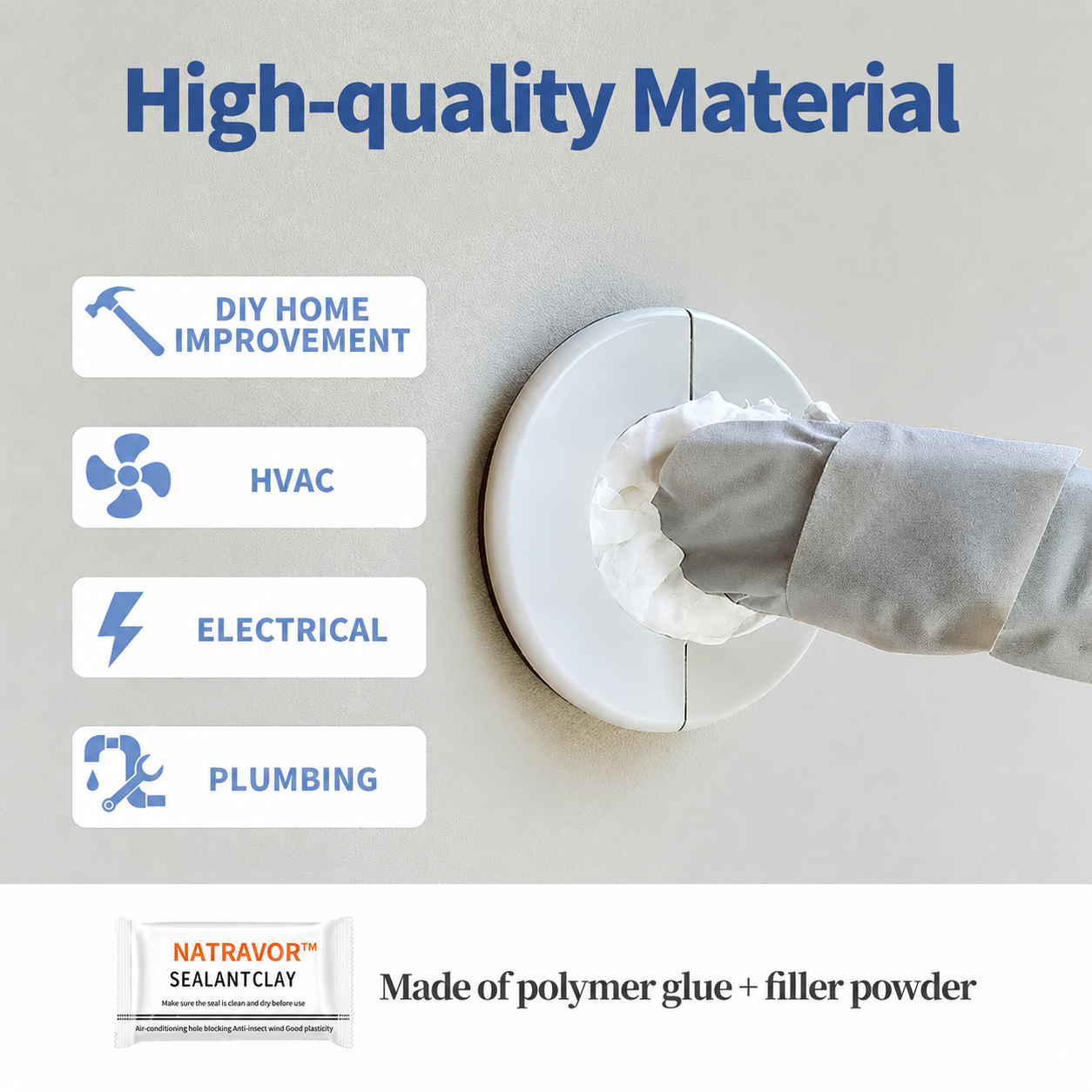 🔧💧 Waterproof Moldable Wall Seal Putty – Instantly Fill & Seal Cracks