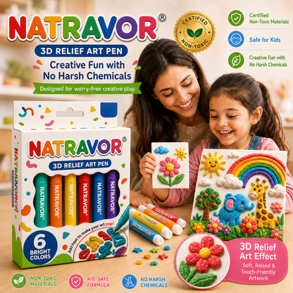 🎨NATRAVOR® 3D Puff Art Pens – Draw, Heat & Watch It Rise