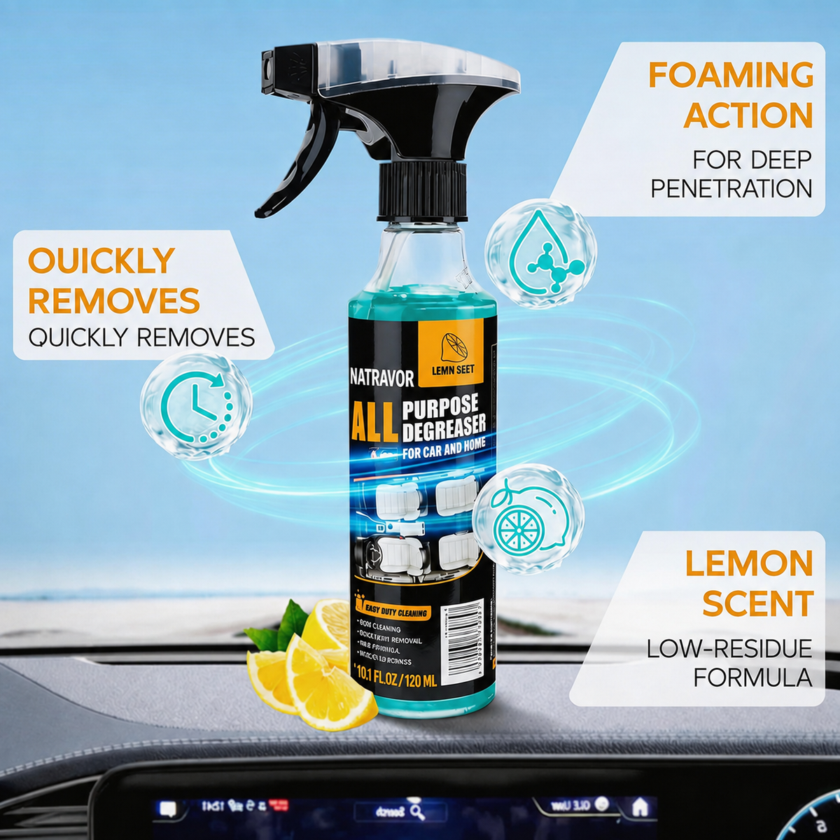 🧽 NATRAVOR® Heavy Duty Degreaser Cleaner – Tough Oil & Dirt Removal Formula
