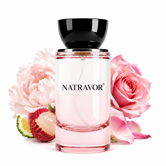 🌸 NATRAVOR® Long-Lasting Floral Perfume for Women – 35% Perfume Oil with Lychee, Peony & Turkish Rose ✨