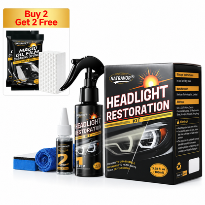 🚘 Headlight Restoration Kit with Ceramic Coating