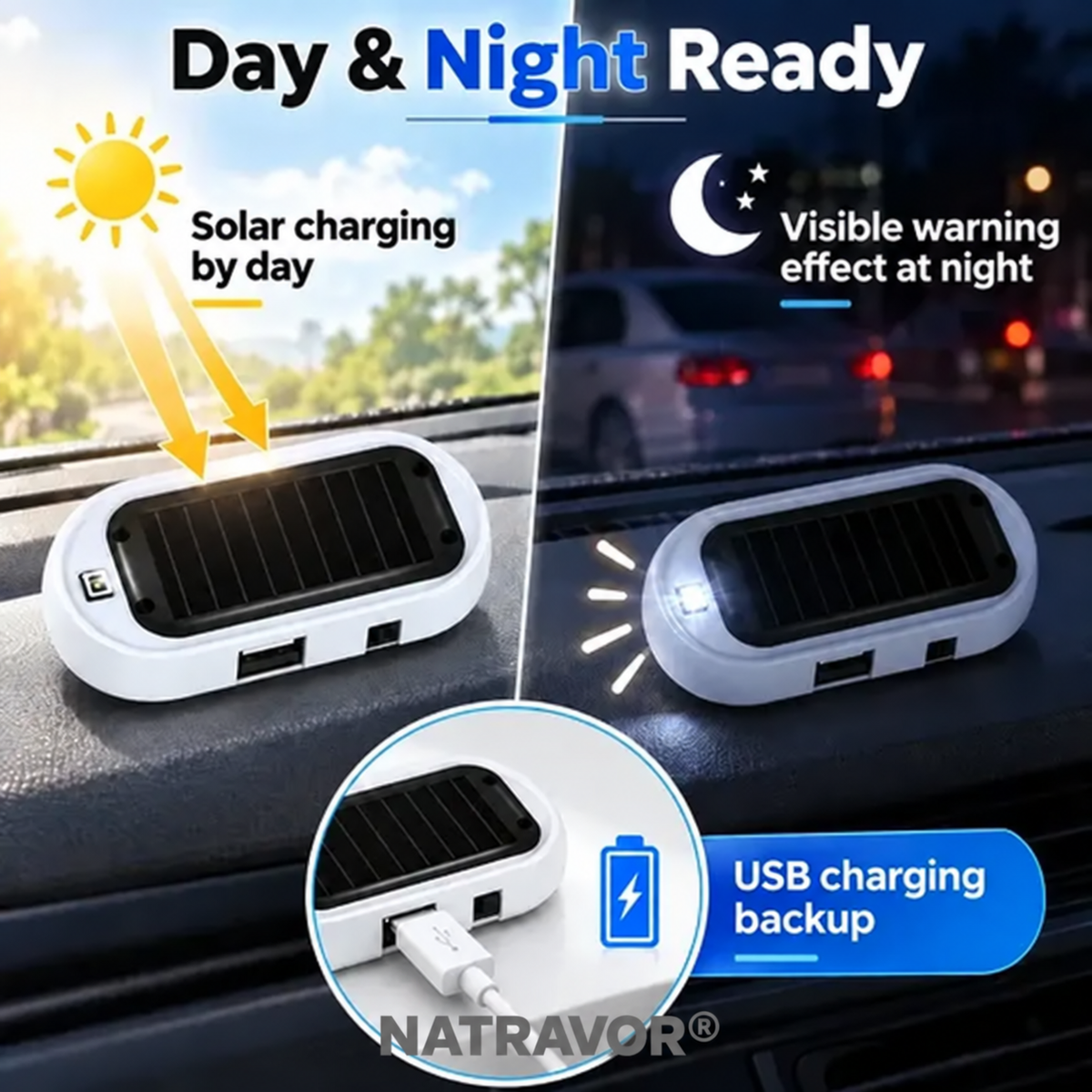 Compact Solar Anti-Theft LED Flashing Lamp