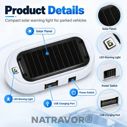 Compact Solar Anti-Theft LED Flashing Lamp
