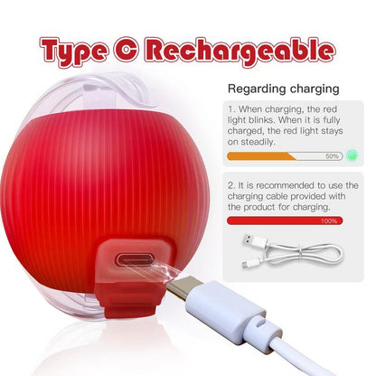🐾 Smart Interactive Pet Ball – Rechargeable Automatic Chase Toy for Cats & Small Dogs ⚡
