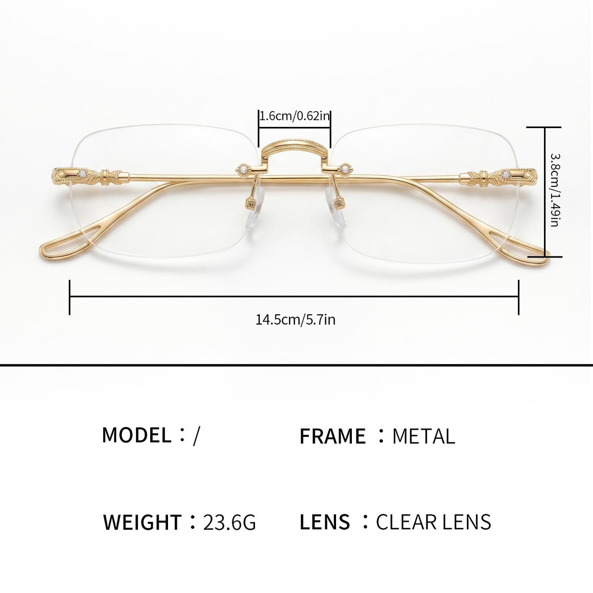👓✨ Smart Photochromic Blue Light Glasses – Lightweight Rimless Frame for Everyday Comfort & Clear Vision
