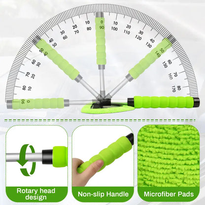 🚚Microfiber Car Windshield Cleaner with Extendable Handle and Washable Pads