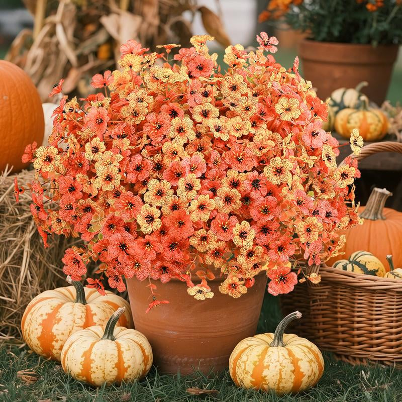 🔥Last Day 50% OFF--Artificial Fall Flowers for Outdoor Indoor Garden Home Decoration