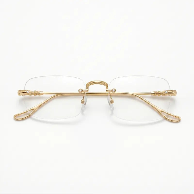 👓✨ Smart Photochromic Blue Light Glasses – Lightweight Rimless Frame for Everyday Comfort & Clear Vision
