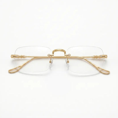 👓✨ Smart Photochromic Blue Light Glasses – Lightweight Rimless Frame for Everyday Comfort & Clear Vision