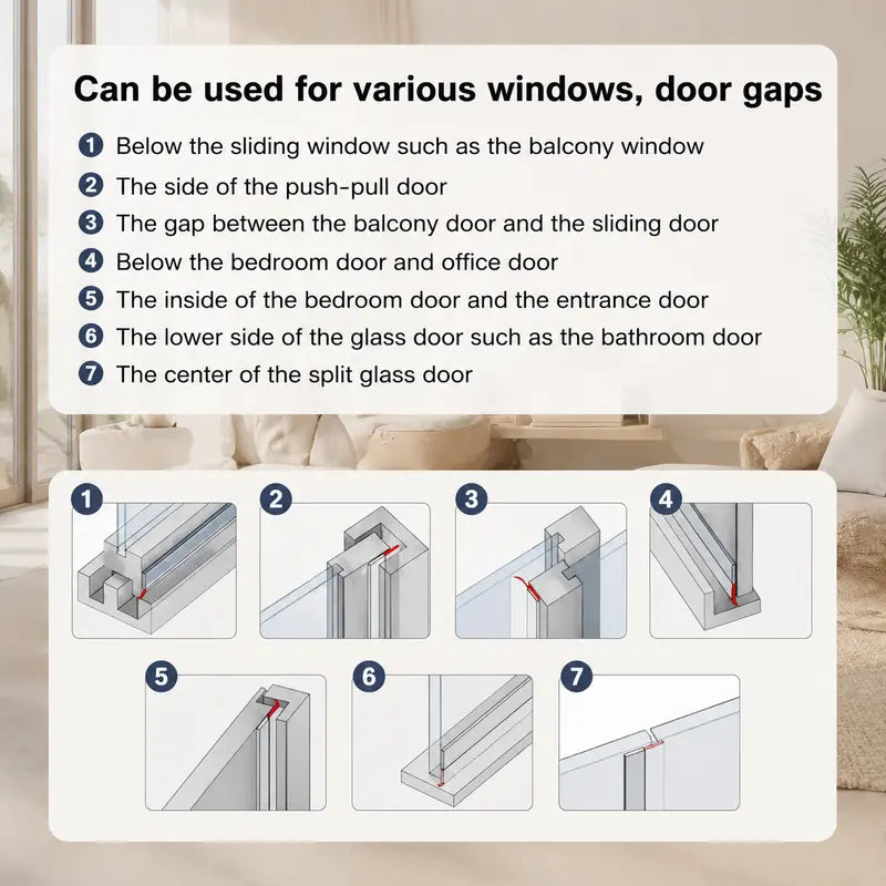 🏠 Door & Window Weather Seal Strip – Block Drafts, Reduce Noise & Keep Your Home Comfortable! ✨