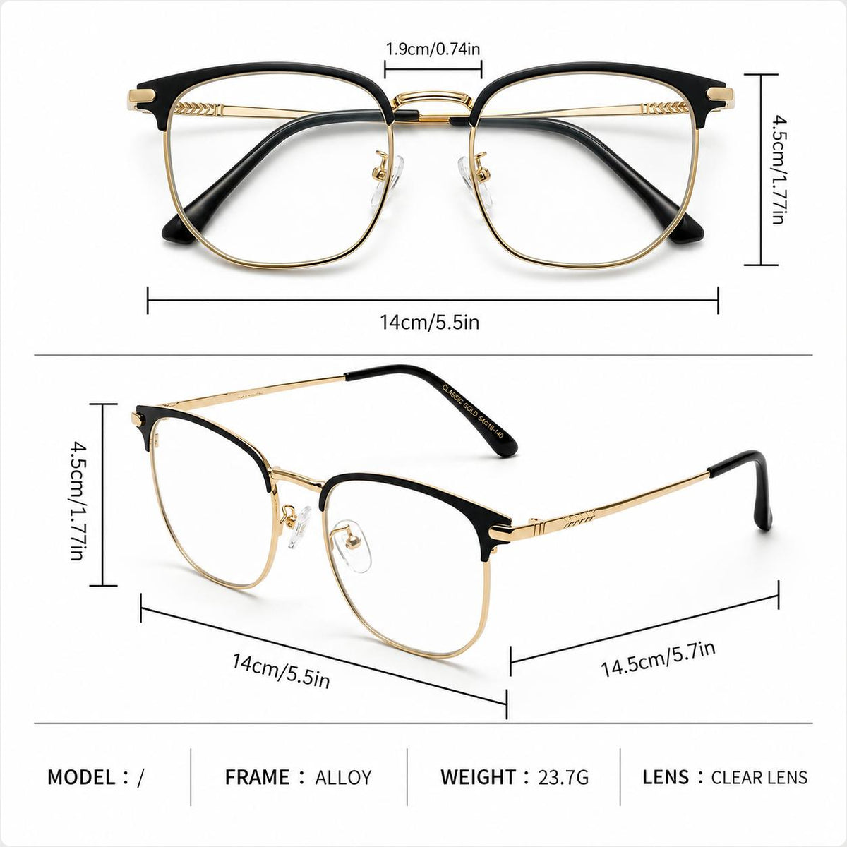 👓✨ Smart Photochromic Blue Light Glasses – Lightweight Rimless Frame for Everyday Comfort & Clear Vision