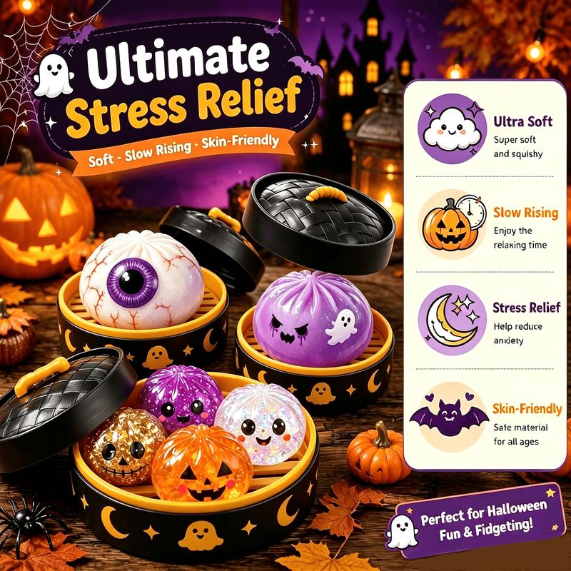🎃 Halloween Mystery Squishy – Squeeze, Stretch & Spook Away the Stress! 👻✨