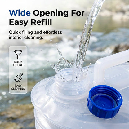 💧Foldable Water Container with Spigot – Space-Saving Portable Water Storage